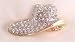 Diamante encrusted gold colour metal cowboy hat brooch
