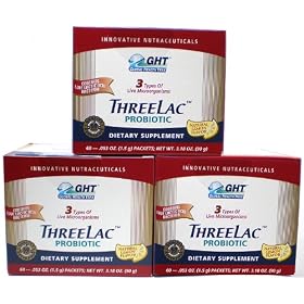 THREELAC Probiotic, 60 Packets (Three Pack)