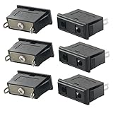 uxcell 電源ソケット　ポール端子　プラスチック製　10個入 AC250V 2ポール電源