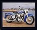 65 Blue Harley Davidson Motorcycle Art Print POSTER - 20