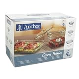 Anchor Hocking Oven Basics 4 Piece Oven Set, Crystal Clear