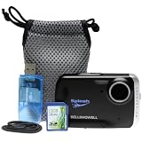 Bell & Howell Splash WP5 Waterproof 12.2 MP Digital Camera with 5X Zoom, 2.7 LCD, Smile Shutter, 2GB SD - Black