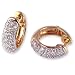 1 Carat Diamond Hoop Earrings in Yellow Gold (with Safety Lock)