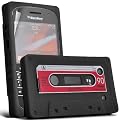 KC-Electronics Blackberry Bold Touch 9900 Black Retro Cassette Tape Silicone Case Skin Cover + LCD Screen Protector Guard