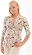 Olian Maternity twist top in plummy print - M-XL