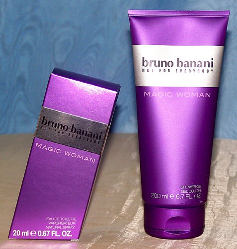 Duft & Pflegeset: bruno banani NOT FOR EVERYBODY MAGIC WOMAN Eau de Toilette Spray 20 ml + BRUNO BANANI MAGIC WOMAN Shower Gel 200 ml !!Lieferung erfolgt wie abgebildet !!
