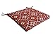 BOSSIMA Indoor Outdoor Comfort Chair Pads Replacement Patio Seat Cushions Set of 2 Red Damask