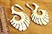 A Pair of Tribal Organic Fake Gauges Tattoo Brown Wooden Earrings Sew_2