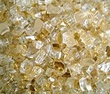 Fireglass Fireplace Fire Pit Glass, ~1/4" Gold Reflective, 10 LBS