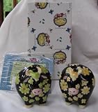 Blue Sky Floral Cow Salt & Pepper Shakers by Blue Sky