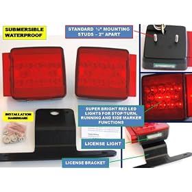 NEW - LED SUBMERSIBLE TRAILER TAIL LIGHT KIT by 