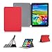 Samsung Galaxy Tab4 8.0 (8-Inch) Case Cover, FYY Ultra Slim Magnetic Smart Cover Multi-Angle Stand Case for Samsung Galaxy Tab4 8.0 (8-Inch) Red (With Auto Wake/Sleep Feature)