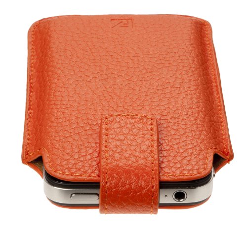 Chelsea Slip in Leather Case for iPhone 3G/ 3GS-Hot Orange