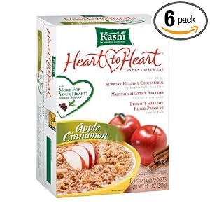 Kashi Heart To Heart Instant Oatmeal Kashi Heart To Heart Instant Oatmeal, Apple Cinnamon, 8-Count Boxes (Pack of 6)
