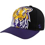 Zephyr LSU Tigers Black-Purple Masquerade Fitted Hat (6 3/4)