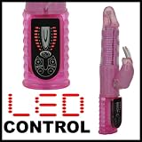 64 Combos LED Wave Passion Jack Rabbit Vibrator Pink