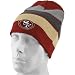 Search : Reebok San Francisco 49ers Cardinal-Team Striped Cuffless Reversible Beanie