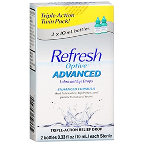 Refresh Optive Lubricant Eye Drops Advanced 0.33 fl oz twin pack Refresh Optive Lubricant Eye Drops Advanced 0.33 fl oz twin pack