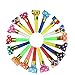 Koogel Party Blower,100 Pcs Multicolor Musical Blowouts, Birthday Party Favors, New Years Party Noisemakers ,Party Blowouts Whistles, Party Blowouts, Fun Party Favors