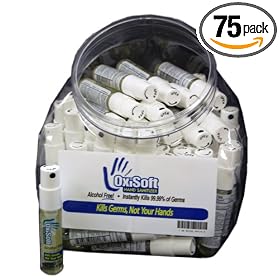 Oxisoft Alcohol Free Hand Sanitizer (.25-Ounce), Loose Fishbowl Display (Pack of 75)