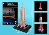 Empire State Building 3D Puzzle with LED, 38 Pieces