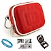 Flip Video Carrying Case for Flip Video Ultra Series Camcorder + Screen Protector Kit (Nylon Red) + INCLUDES!!! SumacLife Wisdom Courage Wristband