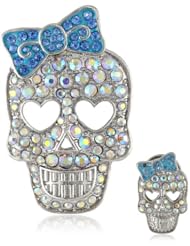 Betsey Johnson "Holiday Boxed" Gift Box with Skull Pin Set