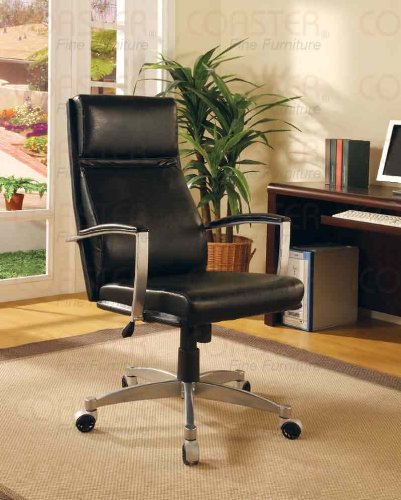 Coaster Contemporary Adjustable Home Office Chair with Gas Lift, Black