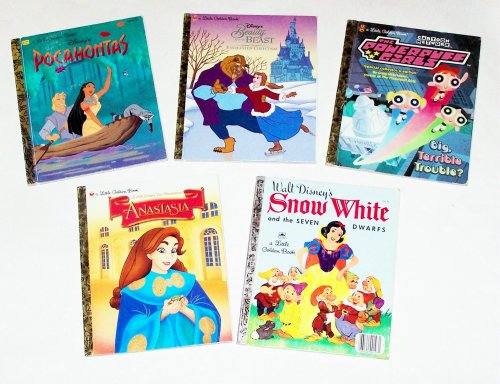 Disney Princesses Golden Book Collection (5 Pk) (Snow White, Anastasia, Pocahontas, Beauty & the Beast & Powerpuff Girls)