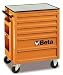 Beta C24H O-Mobile Orange Roller Cab with 7 Drawer