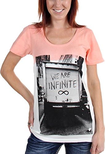 Glamour Kills - Womens We Are Infinite Scoop T-Shirt, Size: Small, Color: Pink