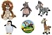 Madagascar 2 Escape Africa Set of 5 Bundle Plush Beanie Buddy Toy