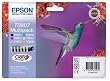 Epson Original T0807 Multipack Black and Colour Ink Cartridges (6 Claria Inks - T0801 Black, T0802 Cyan Blue, T0803 Magenta Red, T0804 Yellow, T0805 Light Cyan, T0806 Light Magenta)