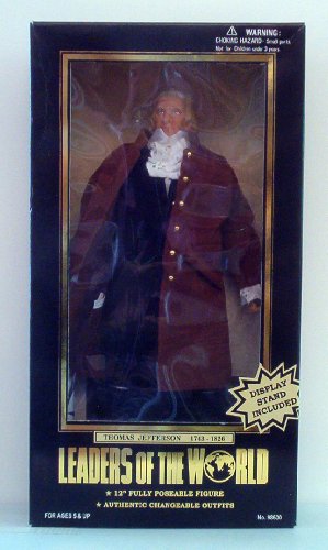1998 - FIC - Leaders of the World - Thomas Jefferson Figure - 1743 to 1826 - 3rd President of USA - 12 Inches / Poseable / 