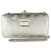 Suzy Smith Silver Metallic Quilt Clutch