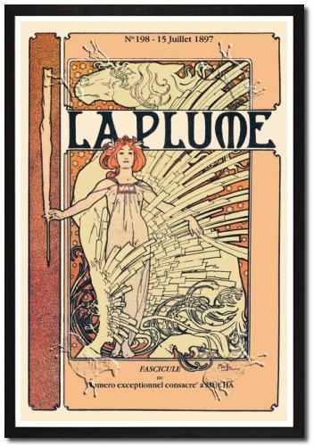 Framed Art Poster 20x30, La Plume