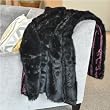 Black Bear Faux Fur Throw Blanket with Rich Burgandy, Thick Velvet Velour Backing