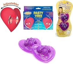 Nasstoys Vibrating Nipple and Breast Stimulator Purple Hearts Adult Sex Toy Kit