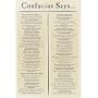 (24x36) Confucius Says (Funny List) Art Poster Print