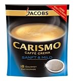 Jacobs Carismo Caffè Crema, Kaffeepads, sanft & mild, 1er Pack (18 Portionen)