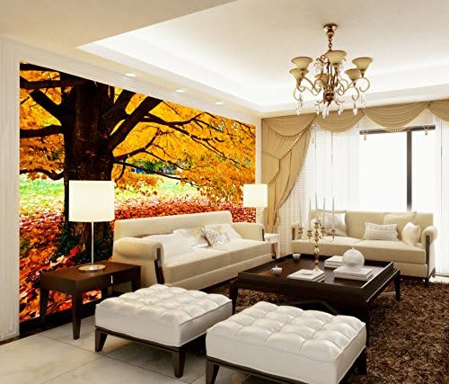 Golden Autumn Maple Leafs Fall Hand Painted Abstract Wall Canvas Art Home Decoration Oil Painting