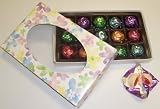 Scott's Cakes 1 lb. White Chocolate Covered Bourbon Cherries in a Daisy Box with Pastel Color Foils