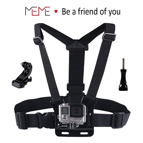 Meme Chest Mount Harness for Gopro Hero Cameras, Suitable for Mountain Biking/Skiing/Snowboarding and Other Outdoor Sports
