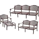 Darlee Nassau Cast Aluminum Lounge Set With Cushions