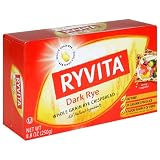Ryvita Whole Grain Rye Crispbread, Dark Rye, 8.8-Ounce Boxes (Pack of 10)