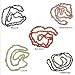 Edelstein Splitterketten 5er Pack 90 cm Kette Calcit Fluorit Karneol Rosenquarz Tigerauge Kettensortiment