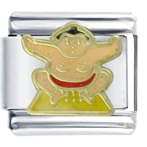 Sumo Wrestler Sports Italian Charms