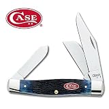 Case Folding Knife Navy Blue Bone Stockman