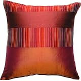Bronze Banded Thai Silk Pillow