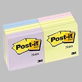Post-it(R) Recycled Paper Notes, 3in. x 3in., Carnation, Pack of 12